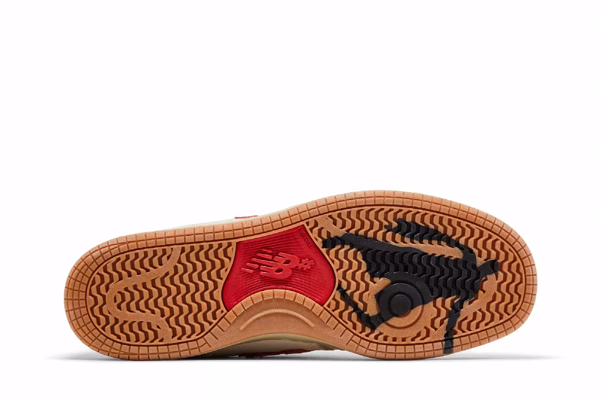 Chocolate Skateboards x New Balance Numeric 480 Sea Salt Red, view 5