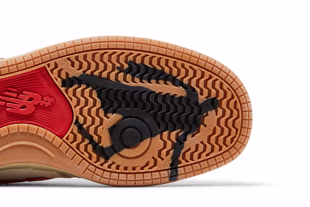 Chocolate Skateboards x New Balance Numeric 480 Sea Salt Red, view 6