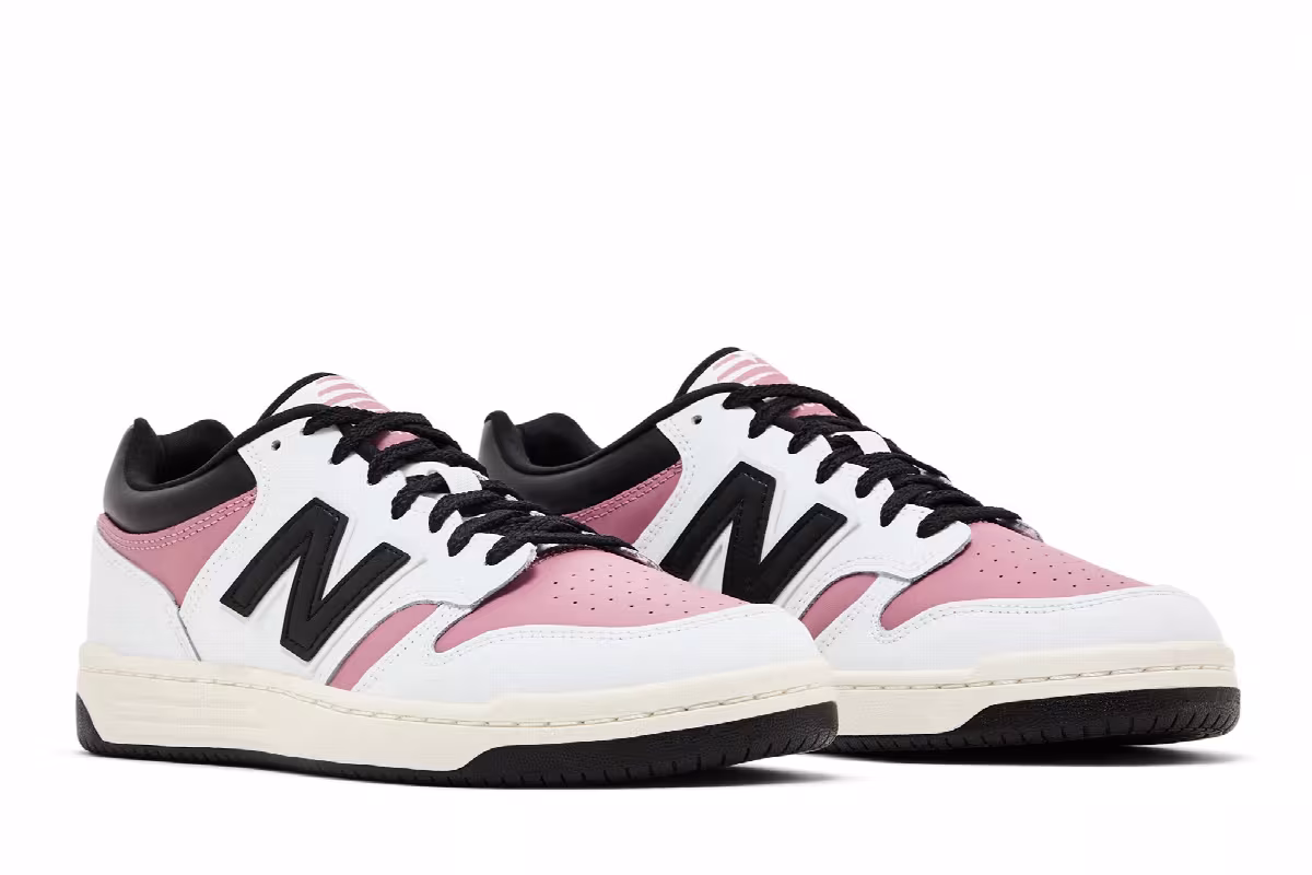 New Balance 480 White Rosewood Black, view 9