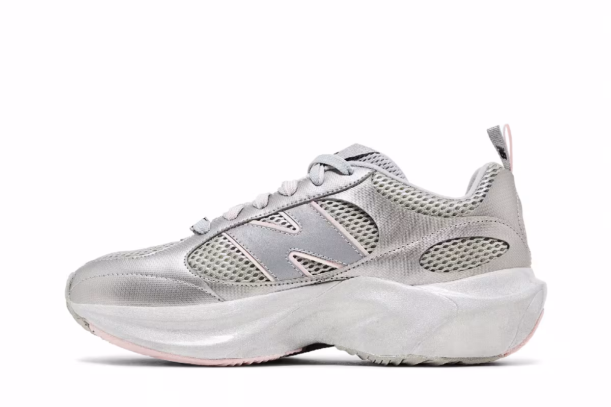 New Balance GANNI x WRPD Runner Silver Metallic Pink, view 4