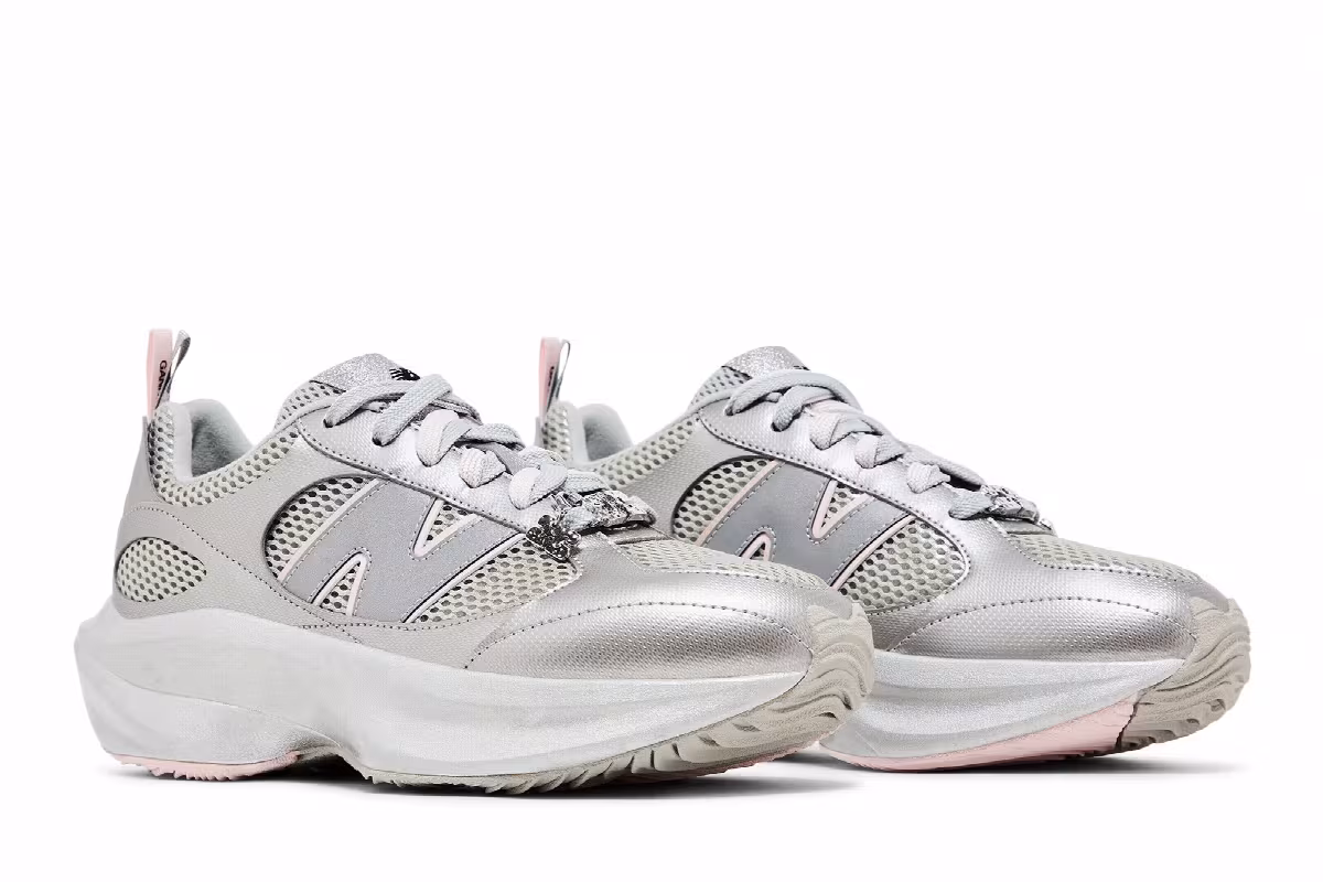 New Balance GANNI x WRPD Runner Silver Metallic Pink, view 9