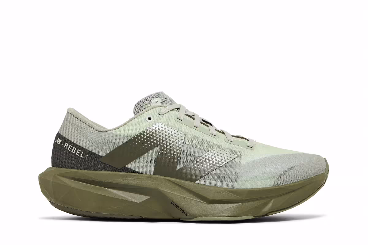 New Balance FuelCell Rebel v4 Olivine Dark Camo, view 2
