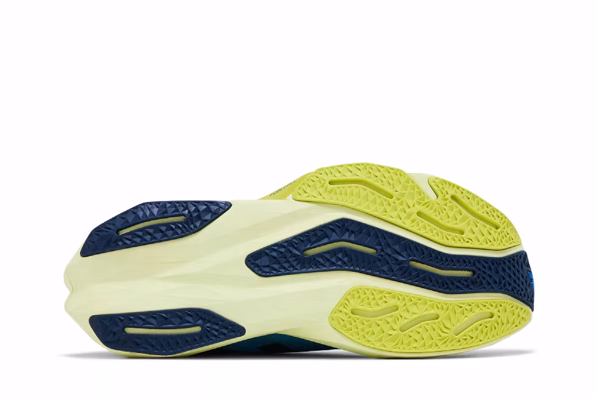 New Balance FuelCell Rebel v4 2E Wide Spice Blue Limelight, view 5