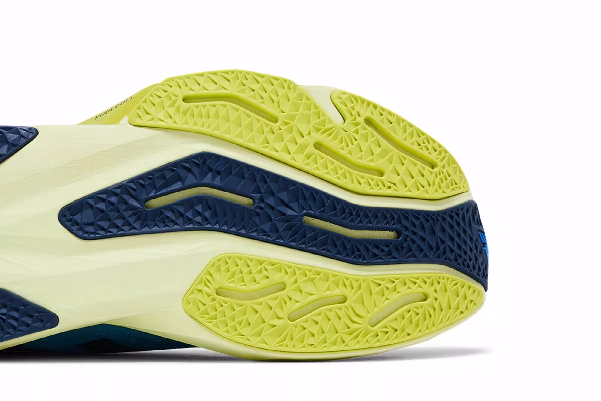 New Balance FuelCell Rebel v4 2E Wide Spice Blue Limelight, view 6
