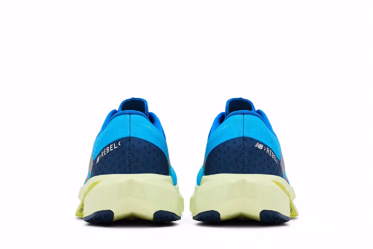 New Balance FuelCell Rebel v4 2E Wide Spice Blue Limelight, view 7