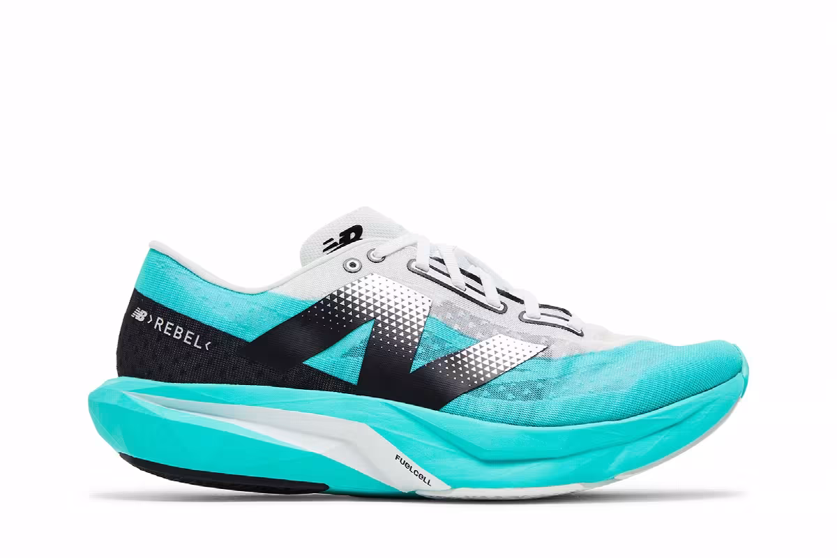 New Balance Women's FuelCell Rebel v4 Cyber Jade, view 2