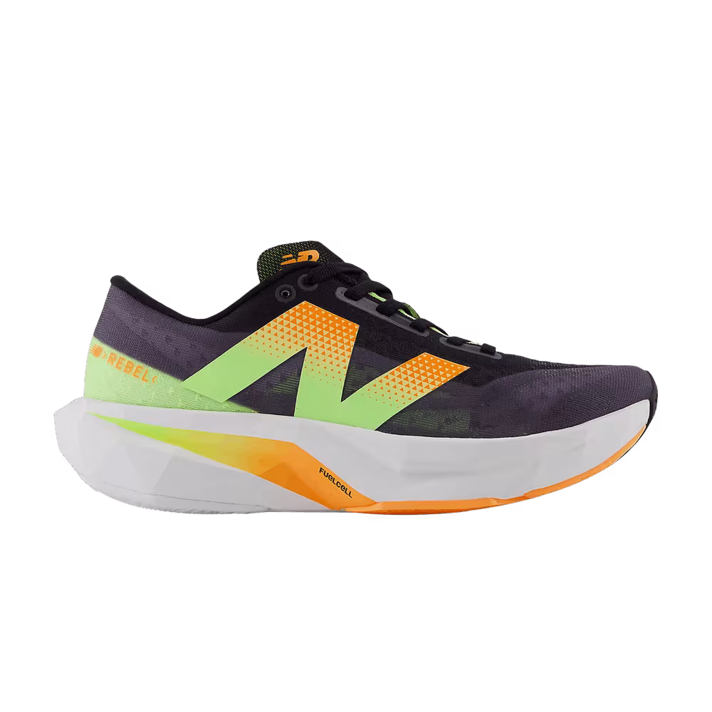 New Balance Women's FuelCell Rebel v4 Wide Black White Peach