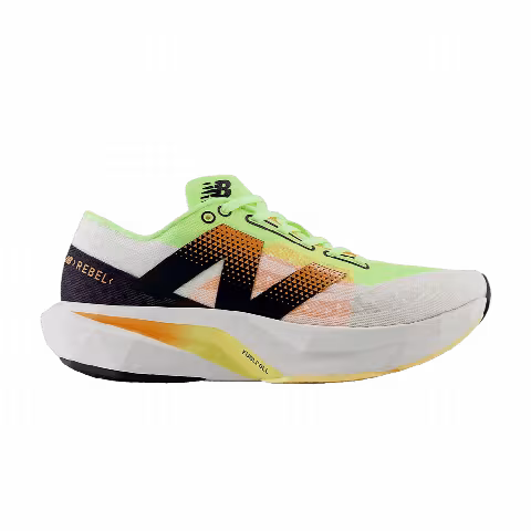 New Balance FuelCell Rebel v4 2E Wide 'White Bleached Lime Glo'