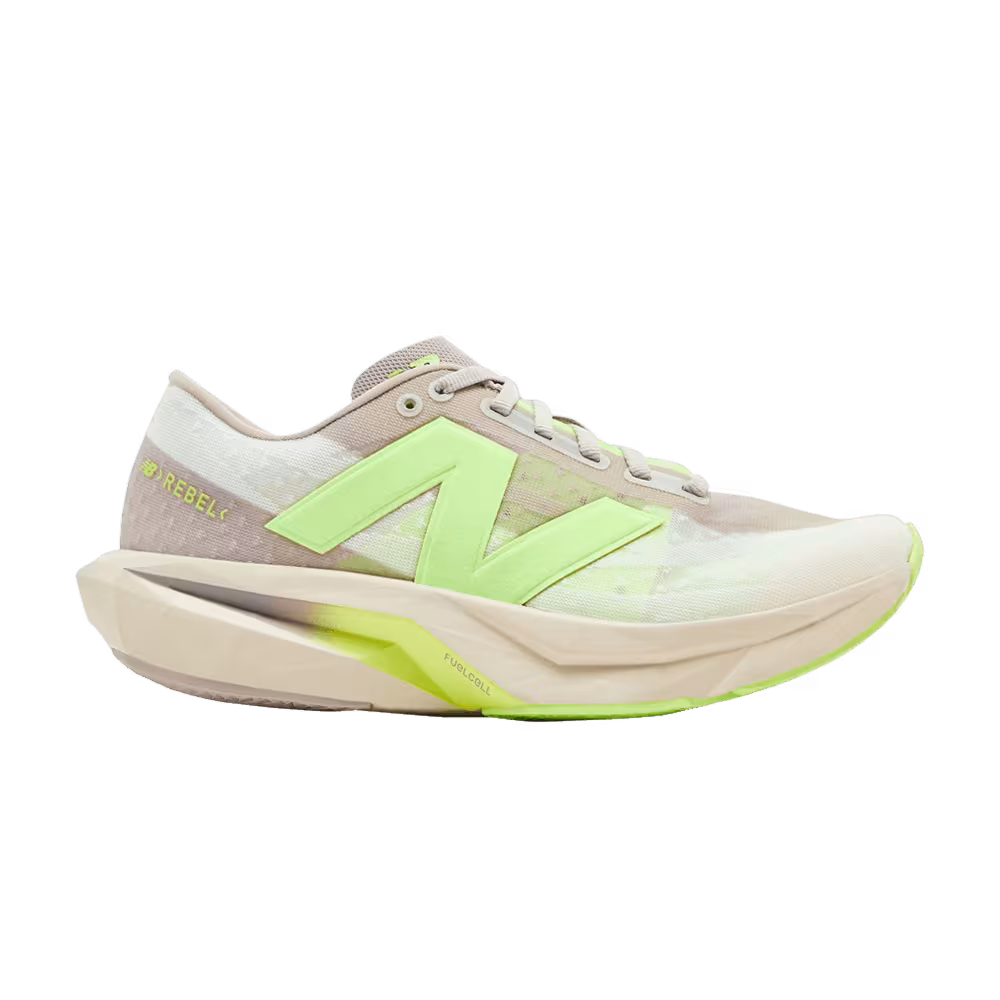 New Balance Women's FuelCell Rebel v4 Moonrock Bleached Lime Glo