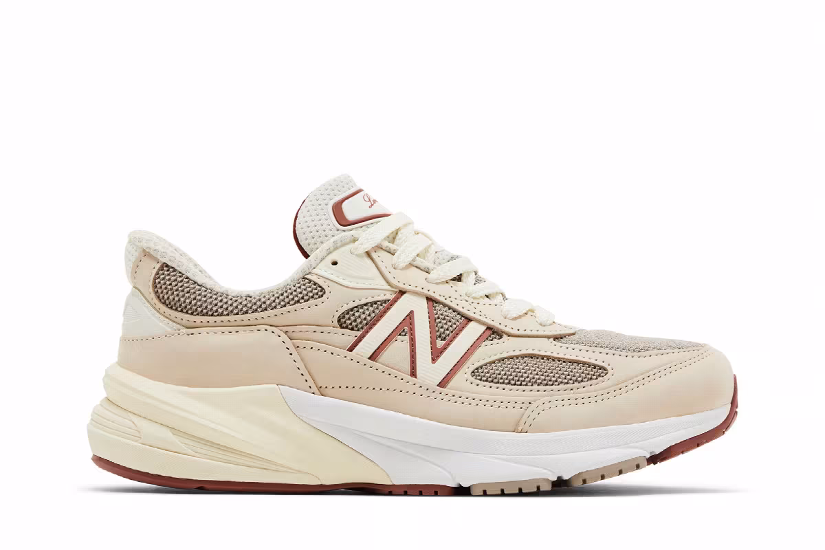 Loro Piana x New Balance 990v6 Made in USA Raw Cashew, view 2