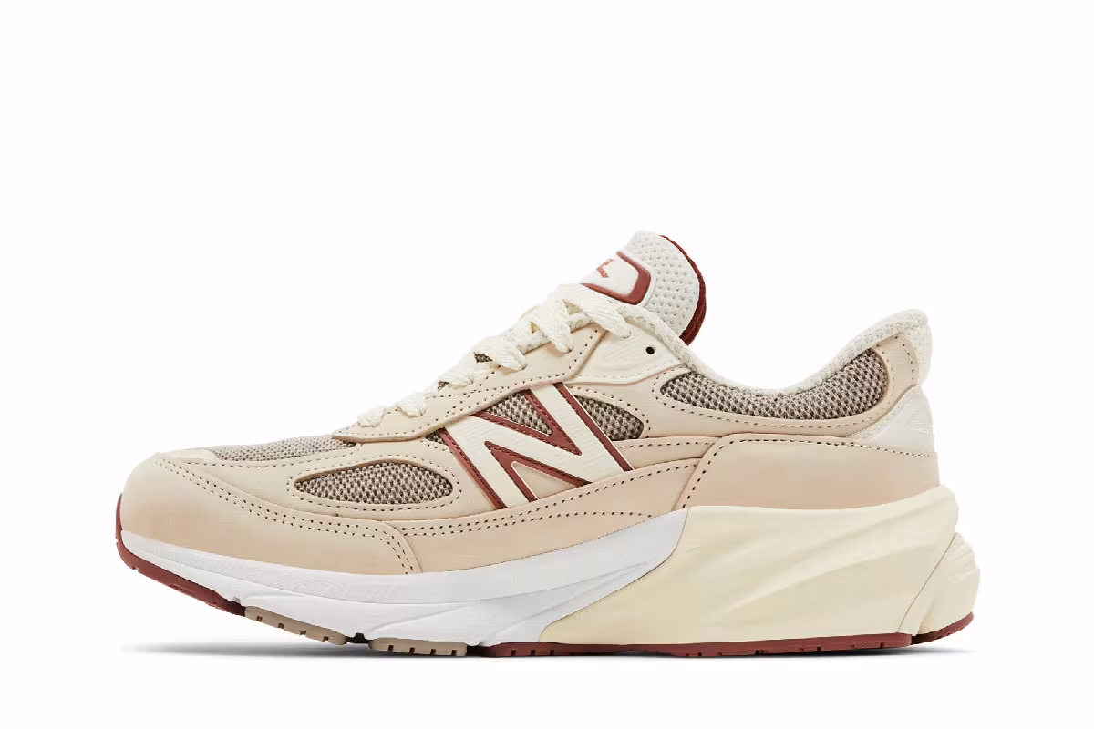 Loro Piana x New Balance 990v6 Made in USA Raw Cashew, view 4