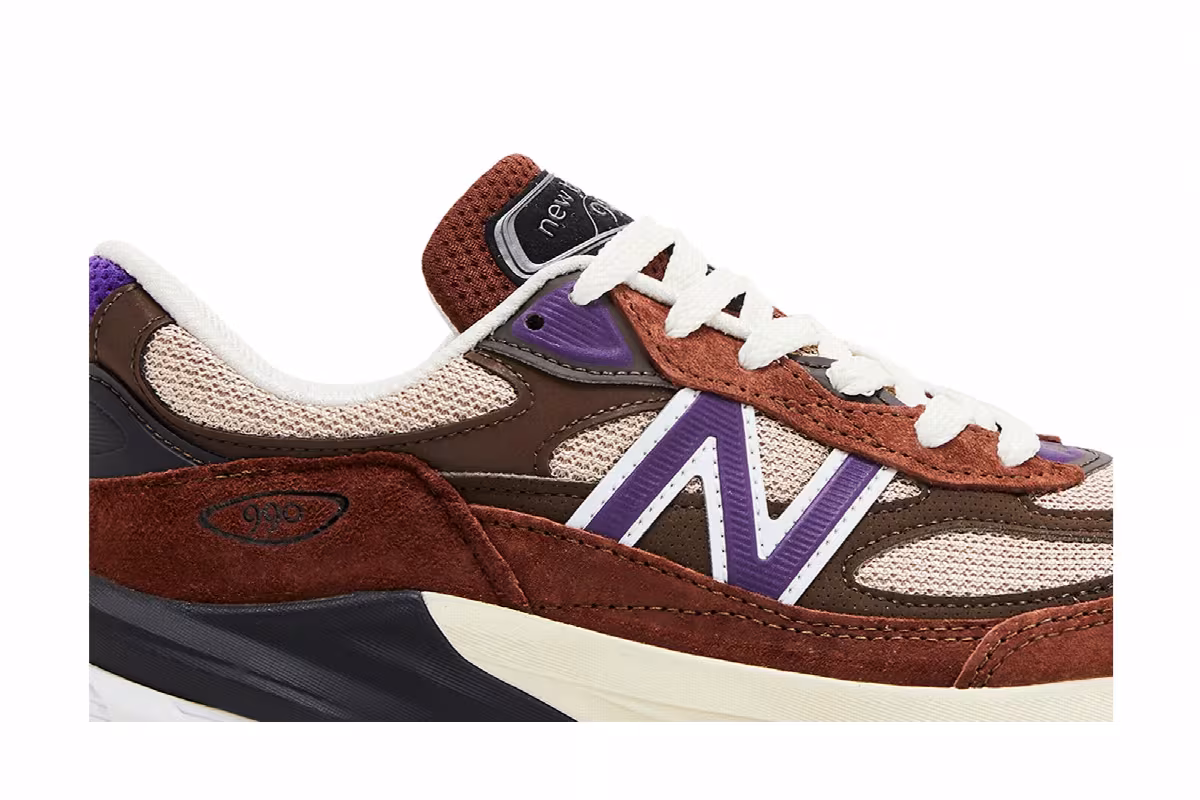 New Balance 990v6 Made in USA Rich Oak Cosmic Grape, view 3