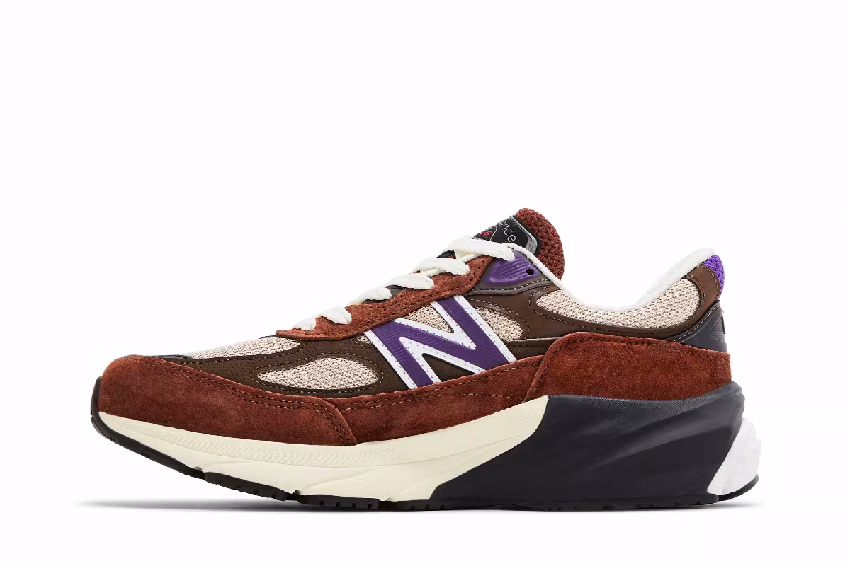 New Balance 990v6 Made in USA Rich Oak Cosmic Grape, view 4