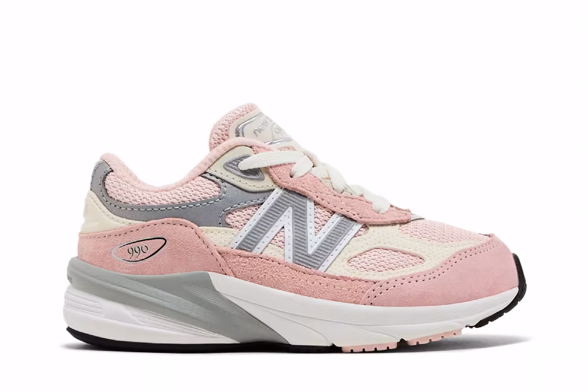 New Balance 990v6 Toddler Pink Haze, view 2