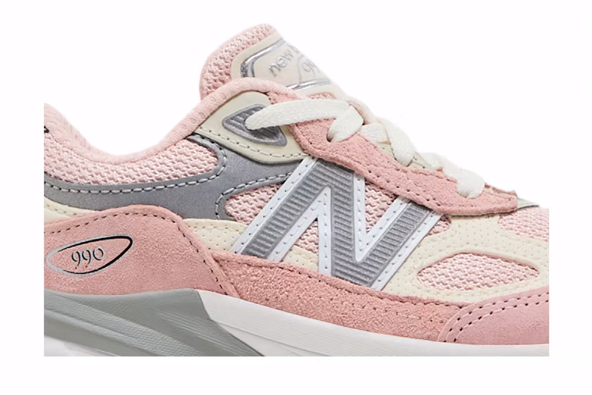 New Balance 990v6 Toddler Pink Haze, view 3