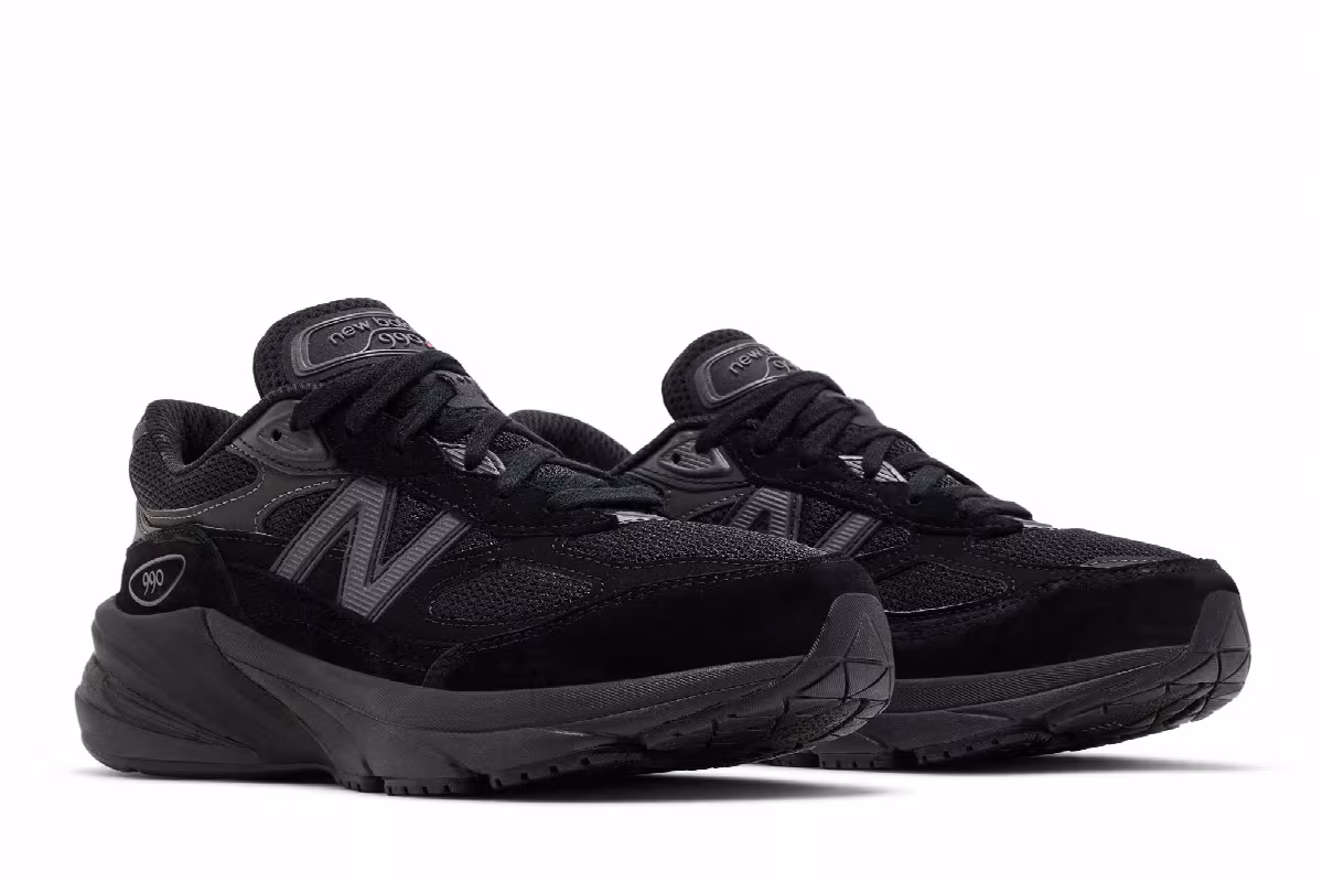 New Balance 990v6 Big Kid Black Metallic, view 9