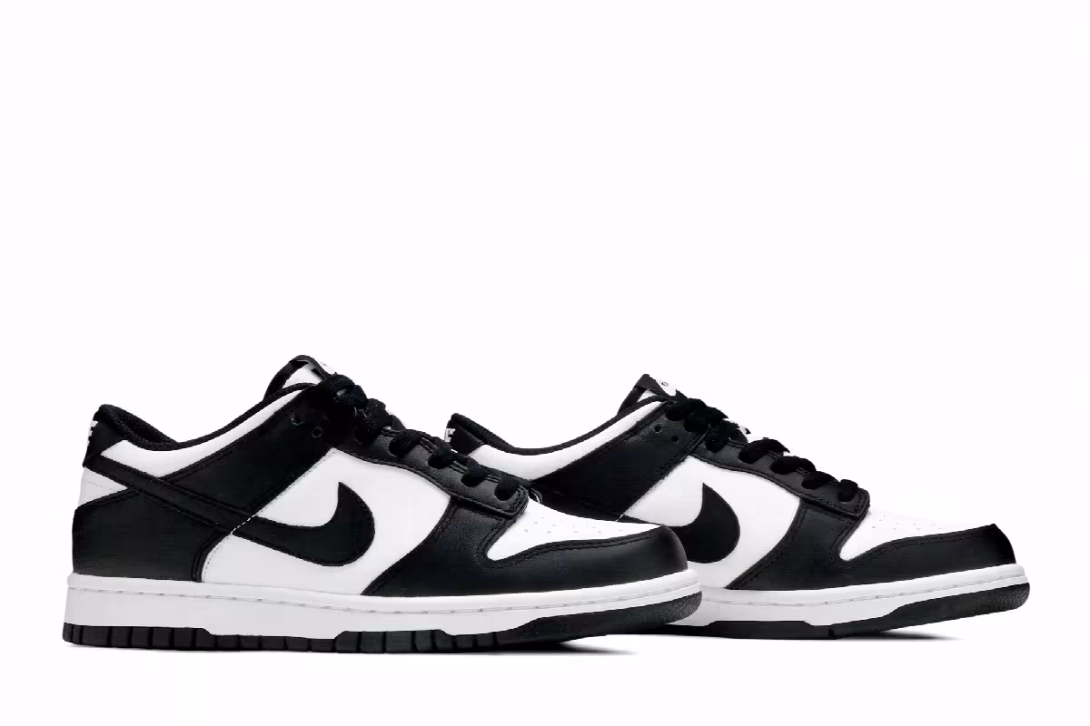 Nike Dunk Low GS Black White, view 9