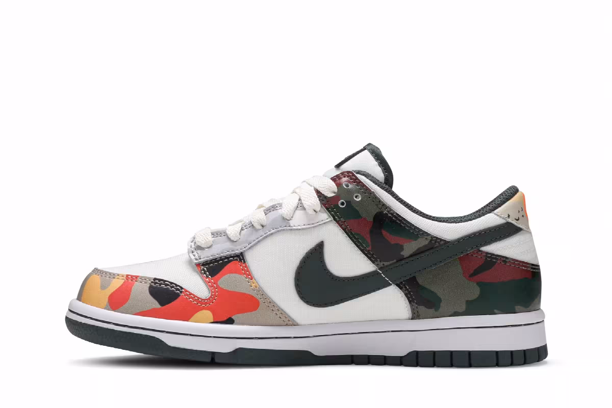 Nike Dunk Low SE GS Sail Multi-Camo, view 4