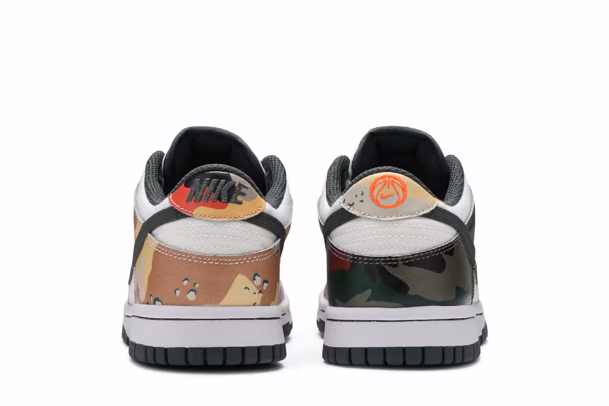 Nike Dunk Low SE GS Sail Multi-Camo, view 7