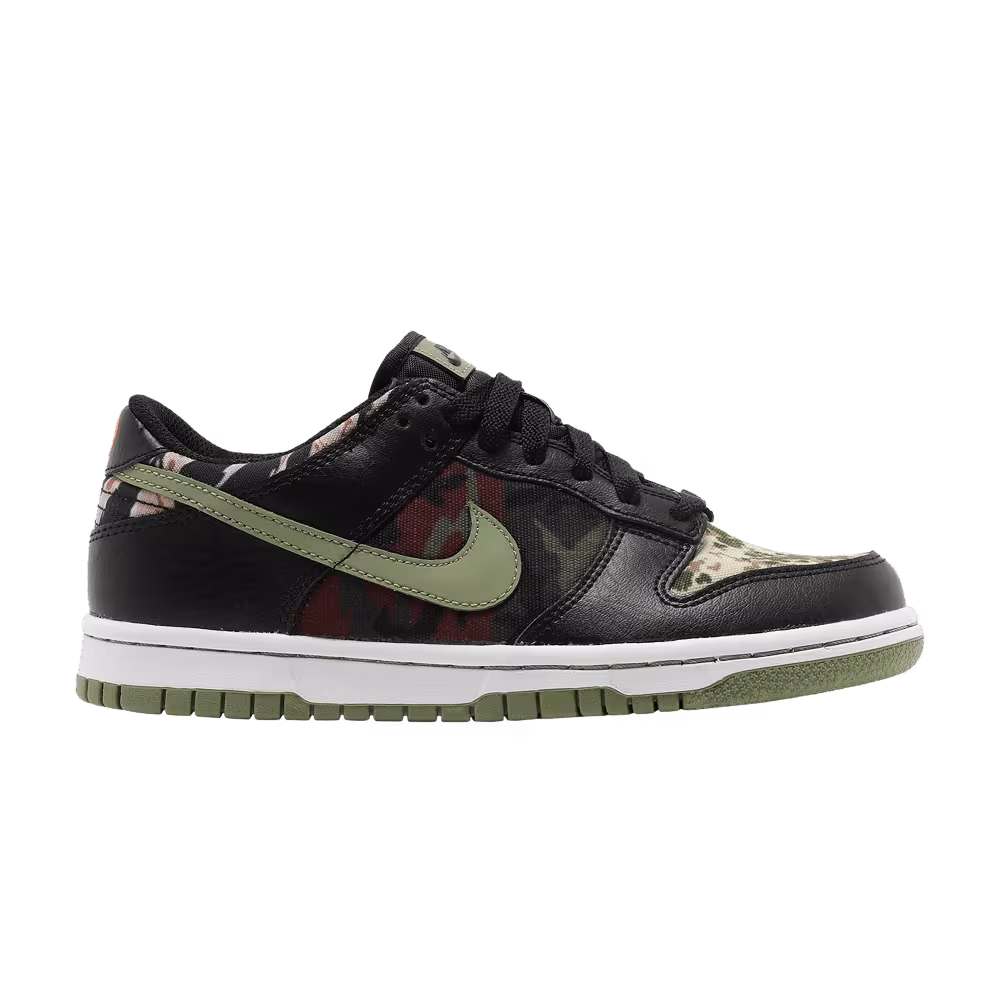Nike Dunk Low SE GS Black Multi-Camo