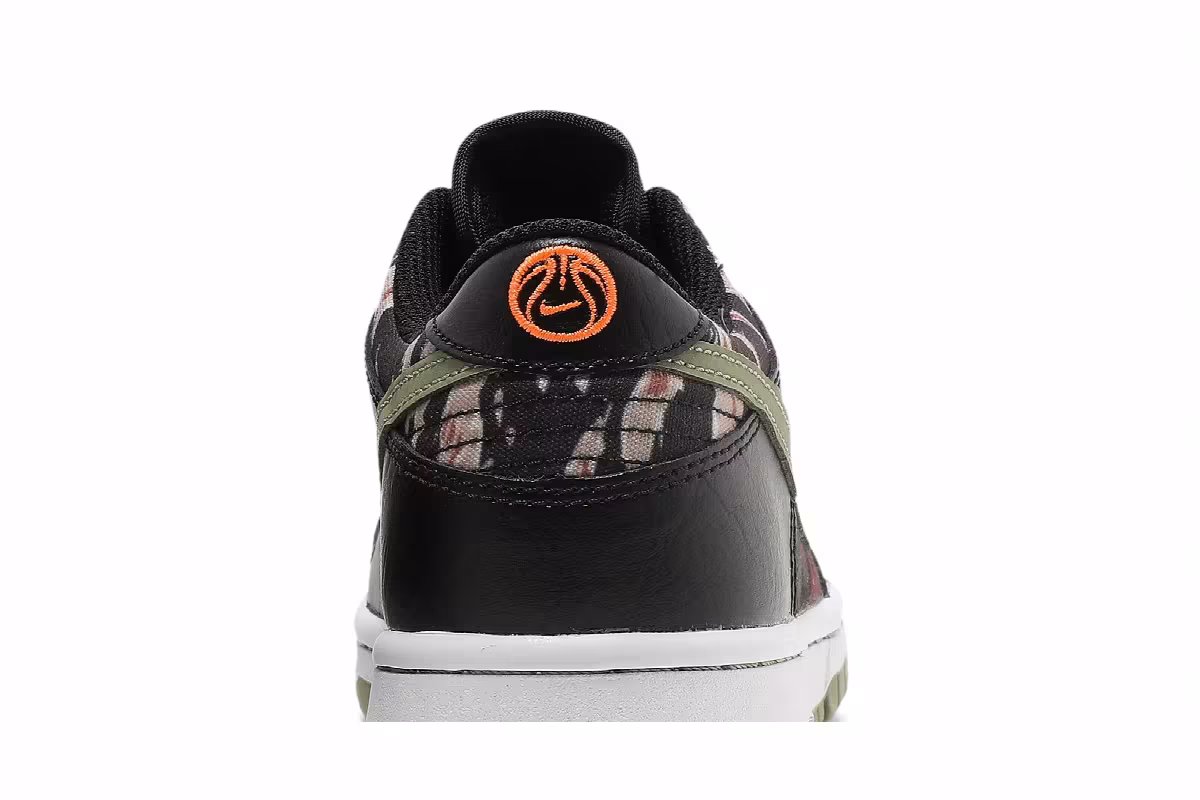 Nike Dunk Low SE GS Black Multi-Camo, view 8