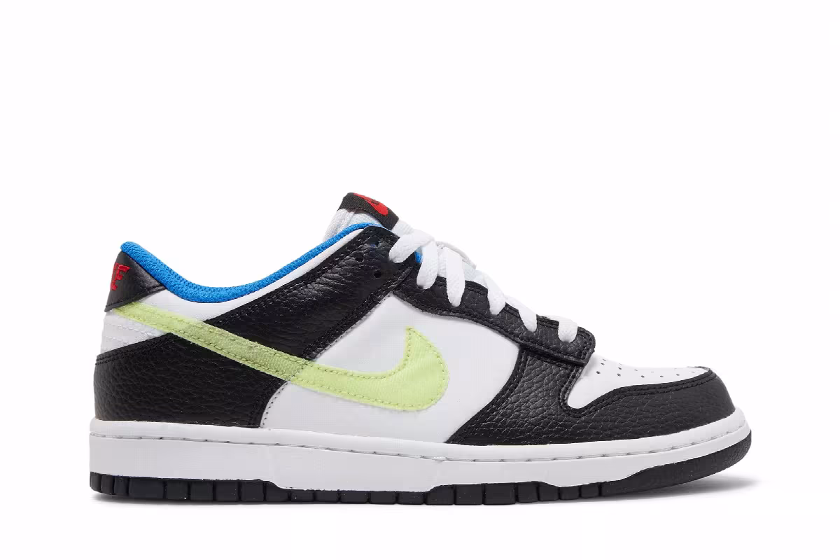 Nike Dunk Low GS White Light Lemon Twist, view 2