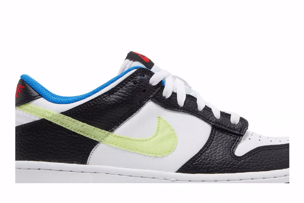 Nike Dunk Low GS White Light Lemon Twist, view 3