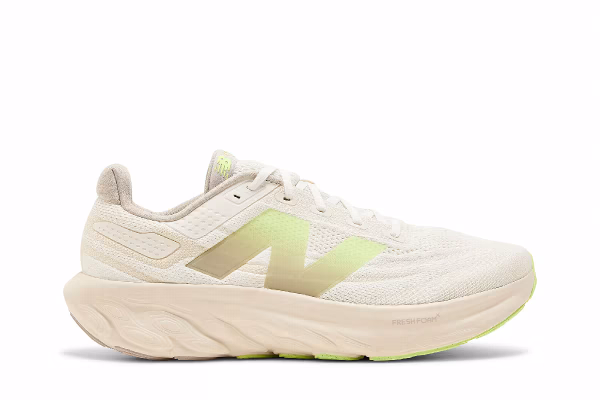 New Balance Fresh Foam X 1080v13 2E Wide Moonrock Bleached Lime Glo, view 2