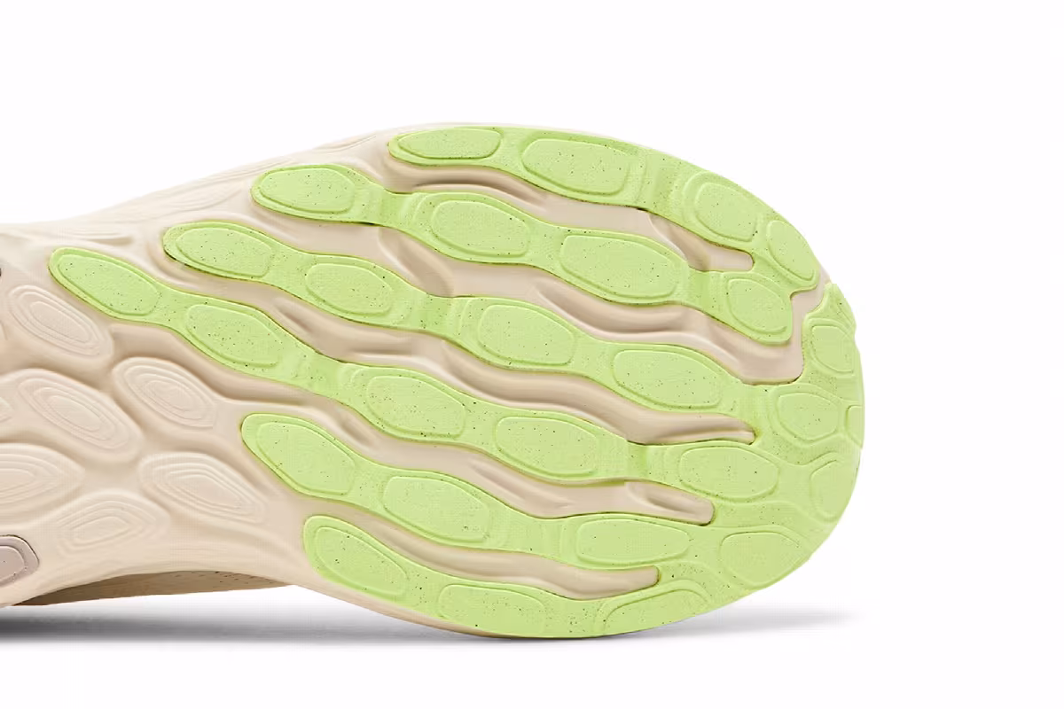 New Balance Fresh Foam X 1080v13 2E Wide Moonrock Bleached Lime Glo, view 6
