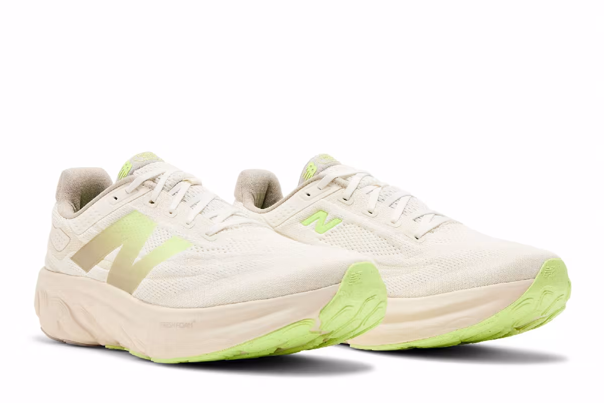 New Balance Fresh Foam X 1080v13 2E Wide Moonrock Bleached Lime Glo, view 9