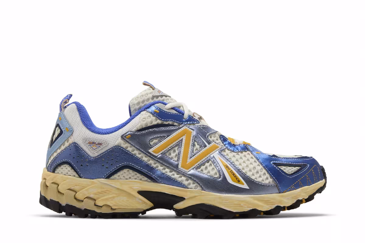 YESEYESEE x New Balance 610 Atlantic Blue Varsity Gold, view 2