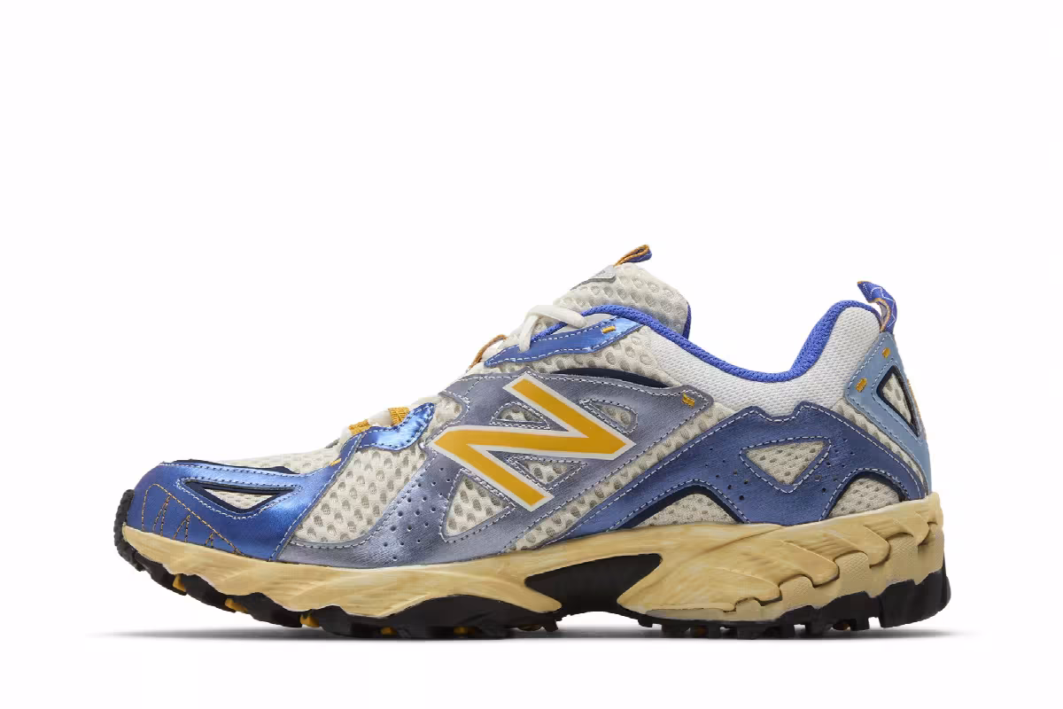 YESEYESEE x New Balance 610 Atlantic Blue Varsity Gold, view 4