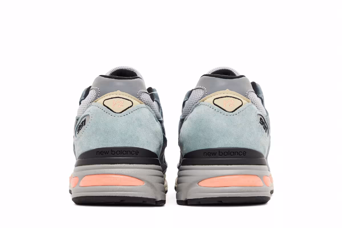 New Balance 991v2 Made In England Silver Blue Turbulence, view 7