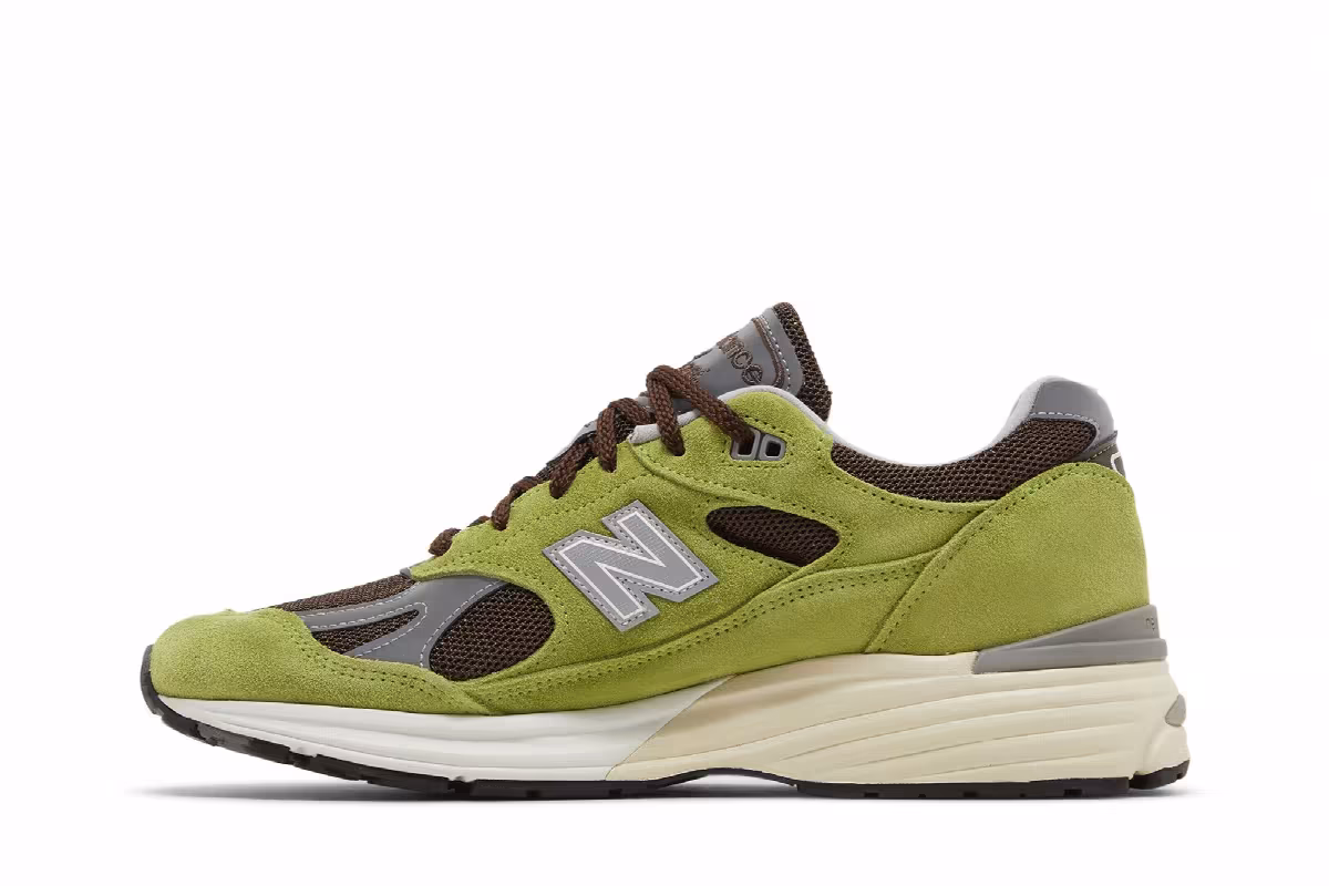 Danielle Cathari x New Balance 991v2 Made in England Matcha, view 4