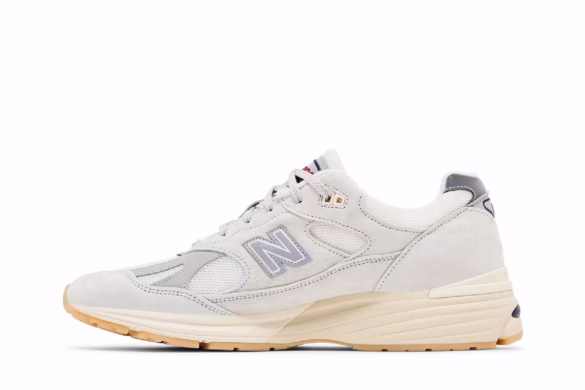 New Balance 991v2 Made in England Vintage Sport Pack - White, view 4