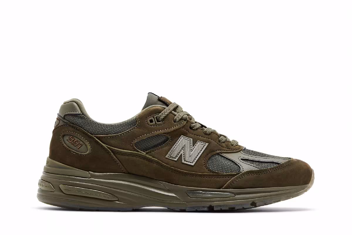 Stone Island x New Balance 991v2 Made in England Ghost Pack - Military Green, view 2