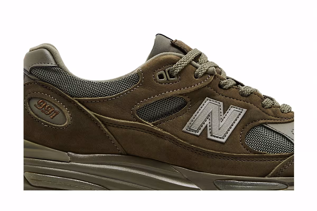 Stone Island x New Balance 991v2 Made in England Ghost Pack - Military Green, view 3