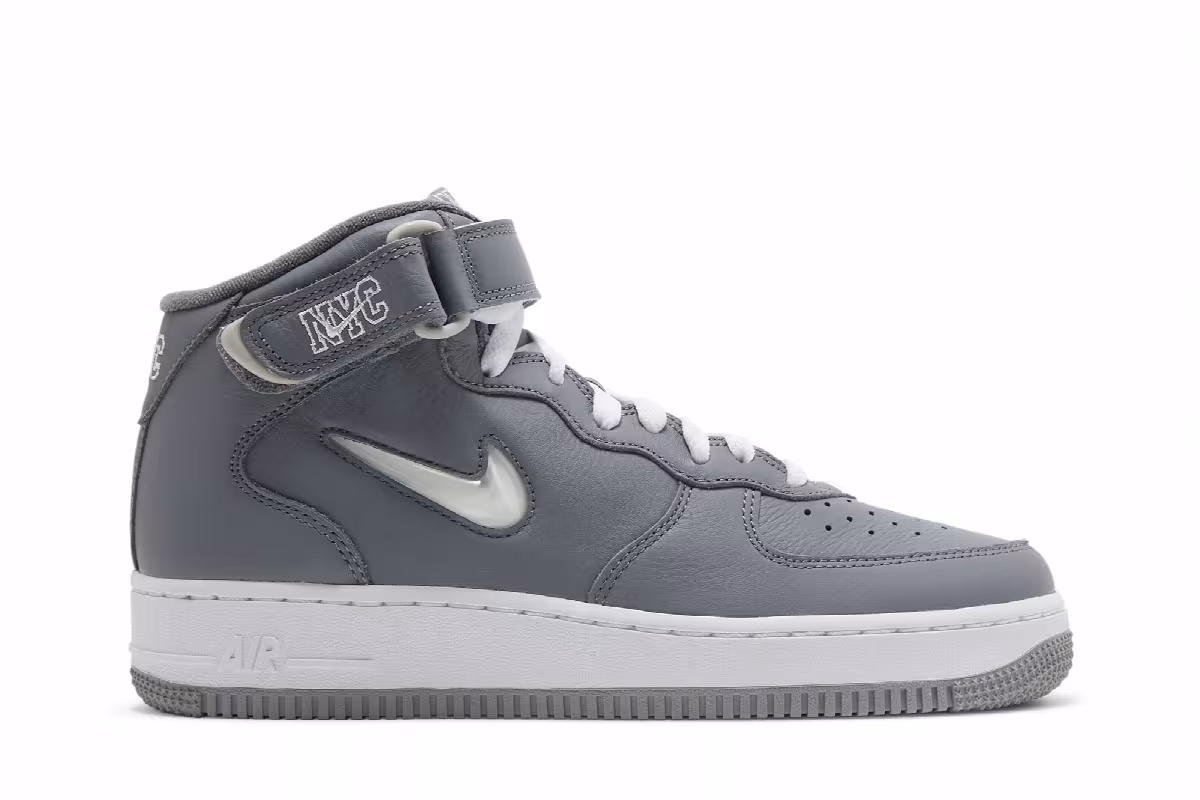 Nike Air Force 1 Mid Jewel QS NYC - Cool Grey, view 2