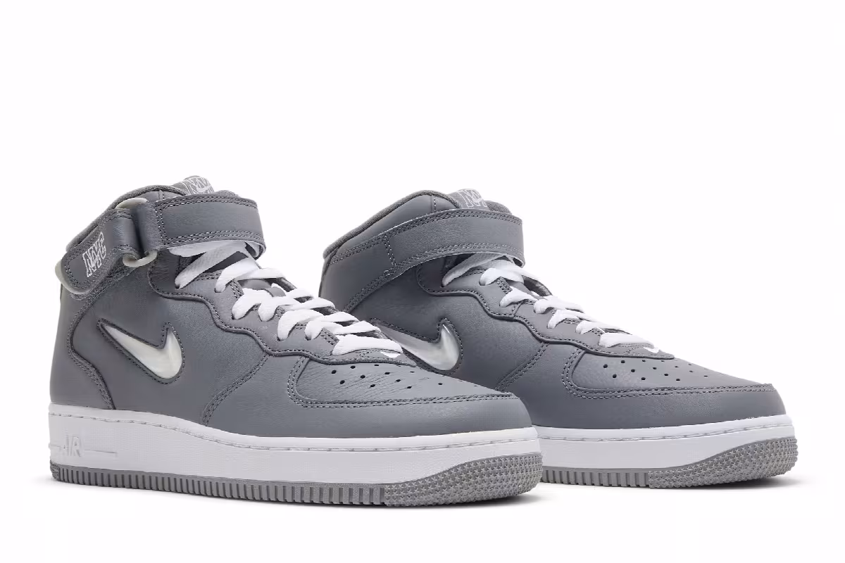 Nike Air Force 1 Mid Jewel QS NYC - Cool Grey, view 9