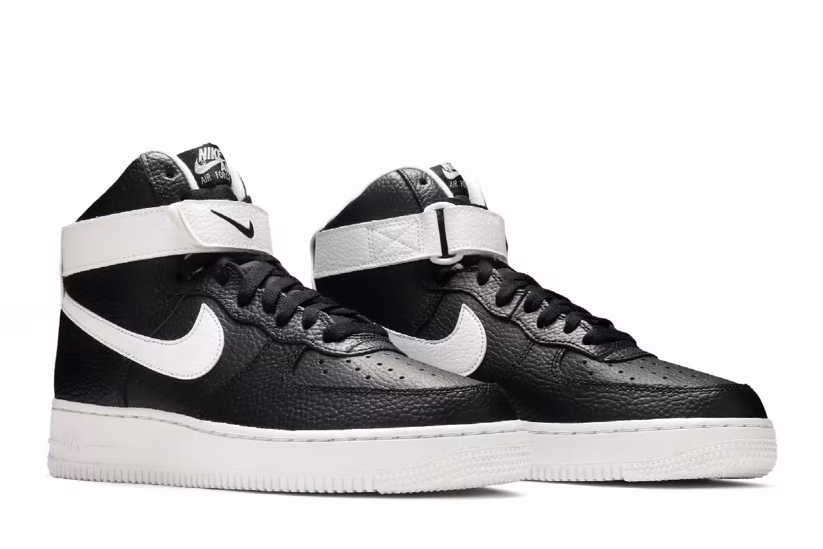 Nike Air Force 1 Black White, view 9