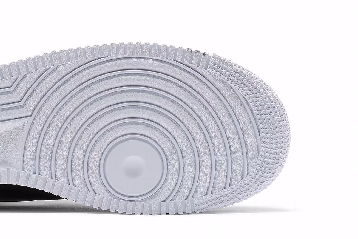 Nike Air Force 1 Black White Outsole, view 6