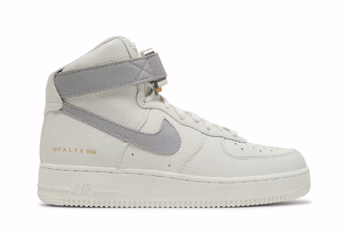 1017 ALYX 9SM x Nike Air Force 1 High White Wolf Grey, view 2