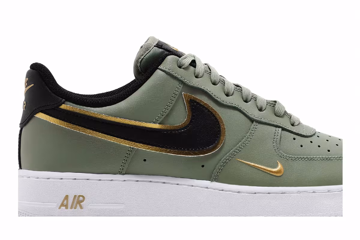 Nike Air Force 1 Metallic Swoosh Pack - Oil Green, view 3