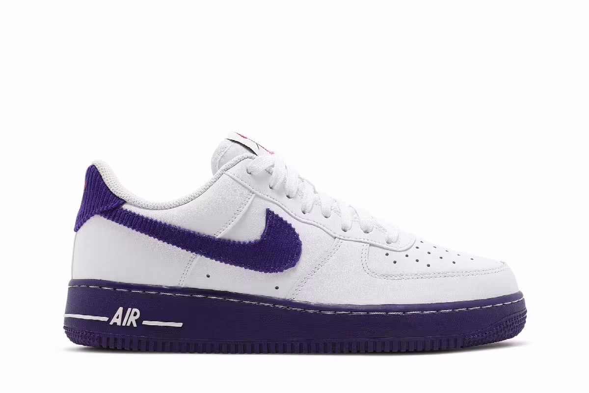 Nike Air Force 1 White Court Purple, view 2