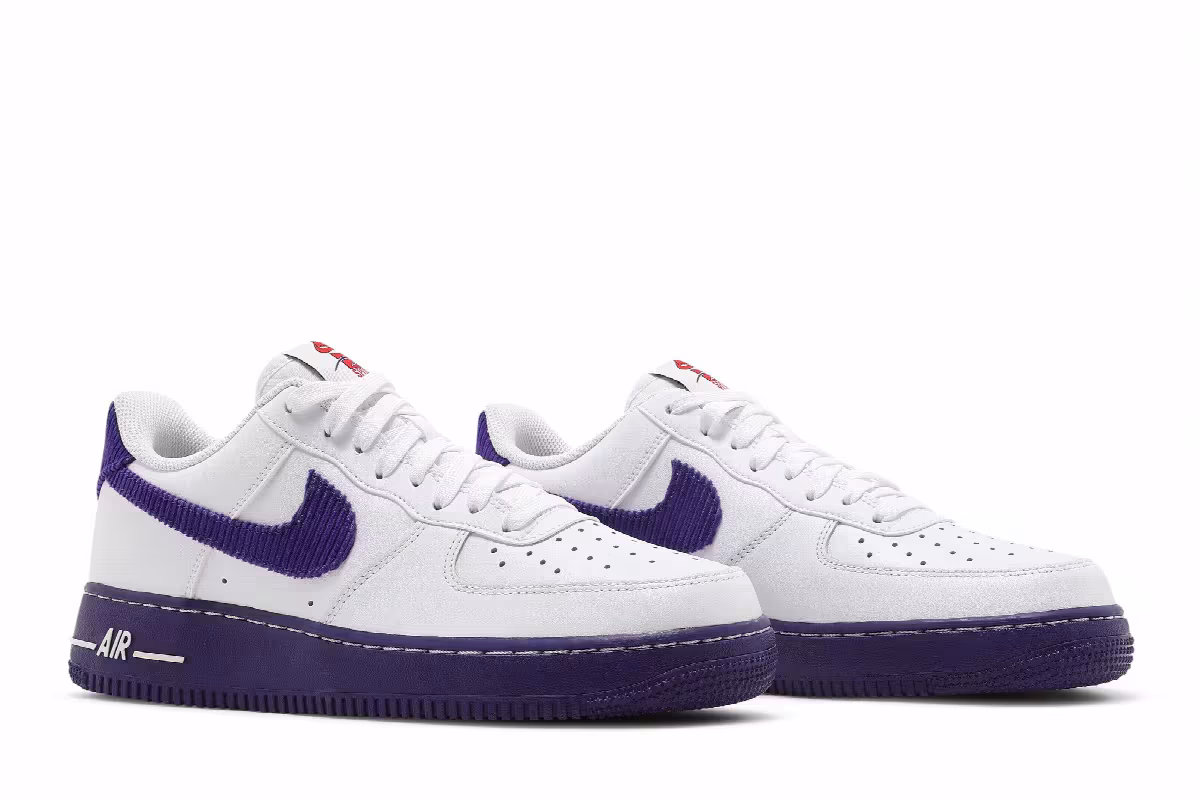 Nike Air Force 1 White Court Purple, view 9