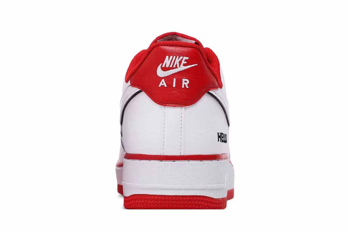 Urbanstar x Nike Air Force 1 HELLO Pack - White University Red, view 8