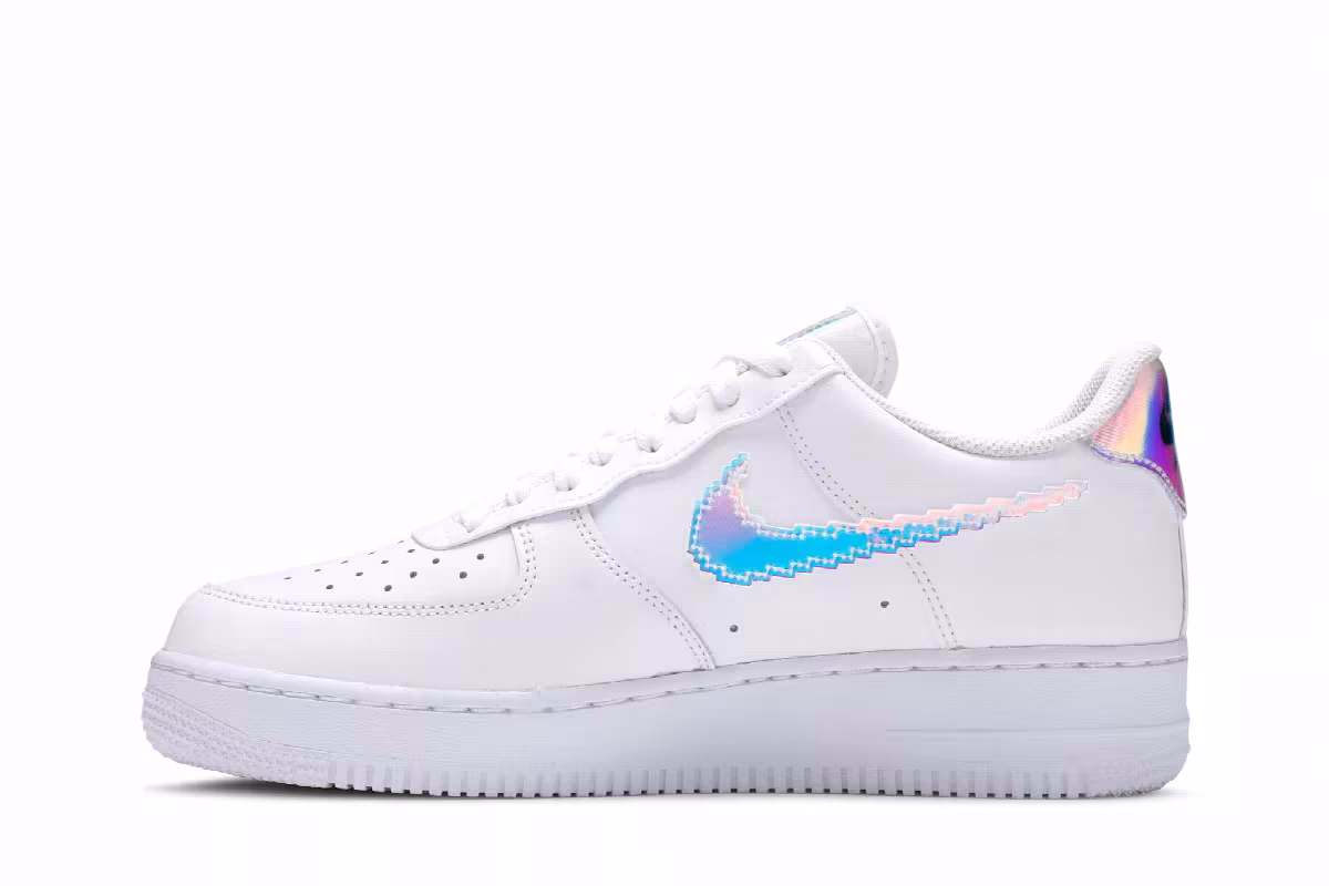 Nike Air Force 1 Low Iridescent Pixel - White, view 4