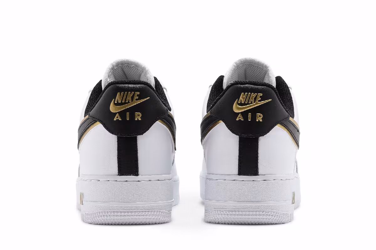 Nike Air Force 1 Metallic Swoosh Pack - White Metallic Gold, view 7