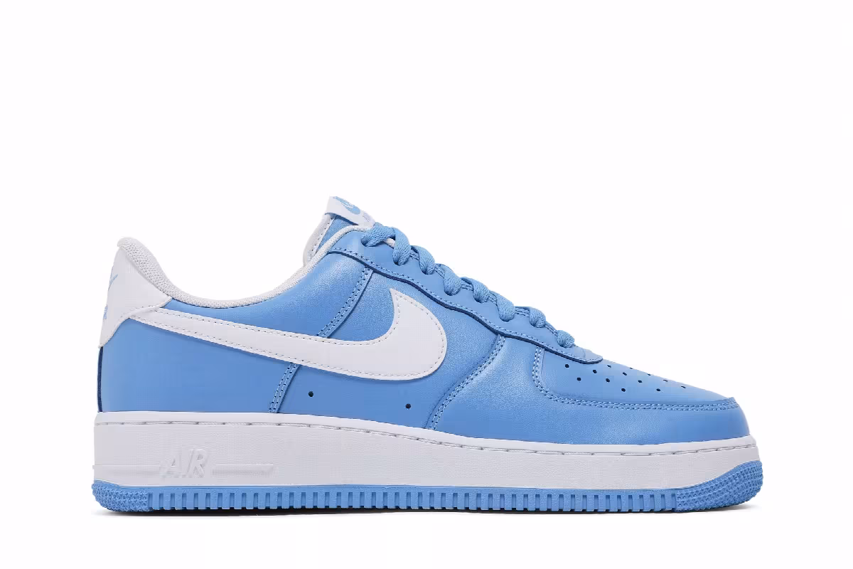 Nike Air Force 1 University Blue White, view 2