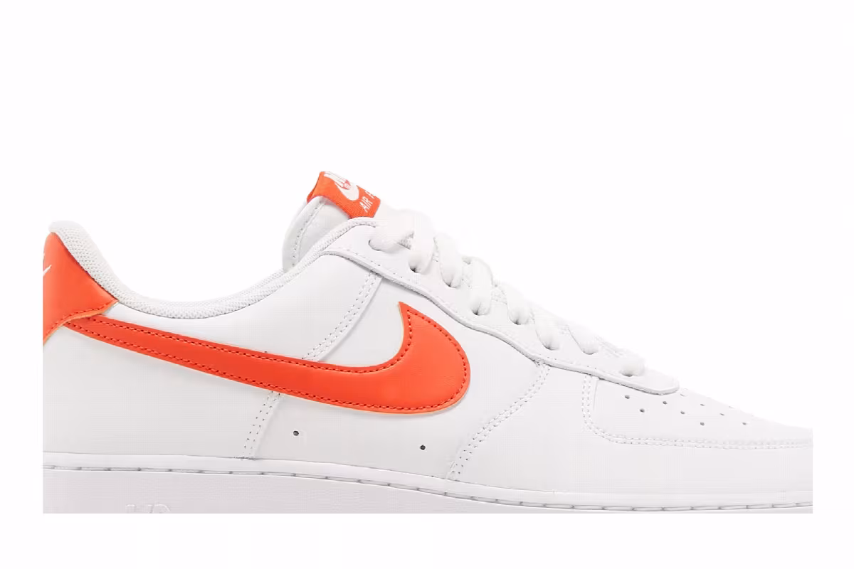 Nike Air Force 1 White Team Orange, view 3